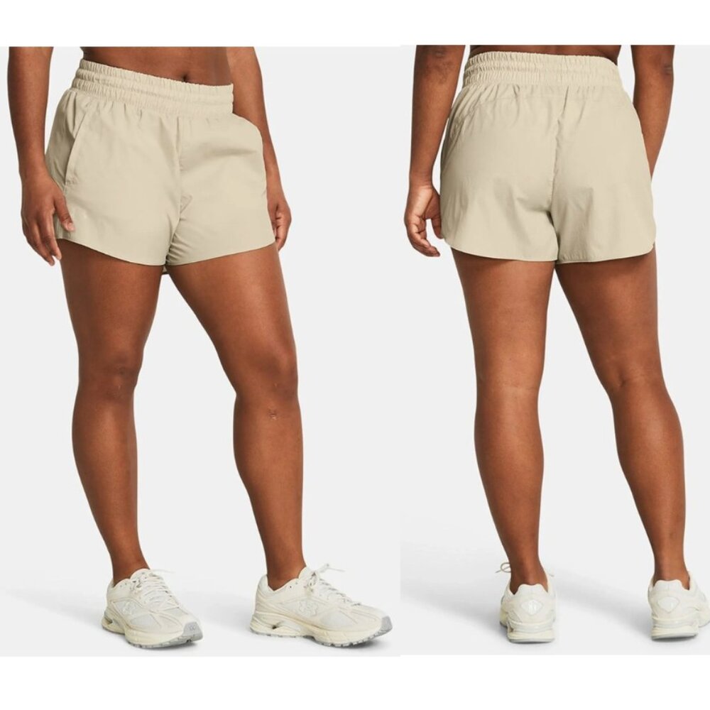 NWT Under Armour Women's Flex Woven 3 Inch Crinkle Shorts Size L